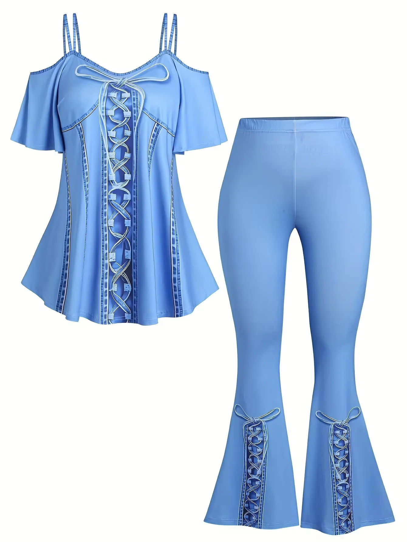 

The newly launched spring and summer plus-size women's clothing collection features denim print casual V-neck short-sleeve tops