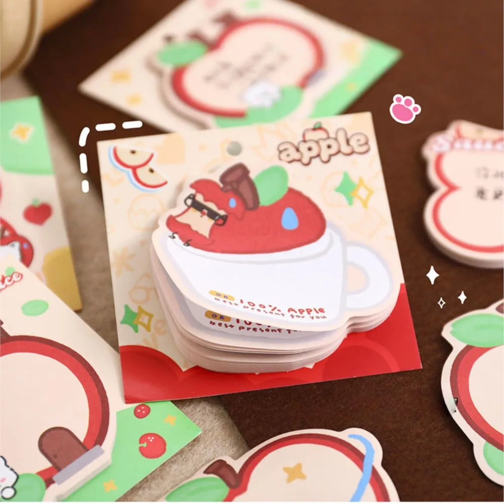 30 folhas dos desenhos animados em forma especial nota pegajosa kawaii escritório post memo almofadas adesivos bonito estudante papelaria mensagem notas adesivo