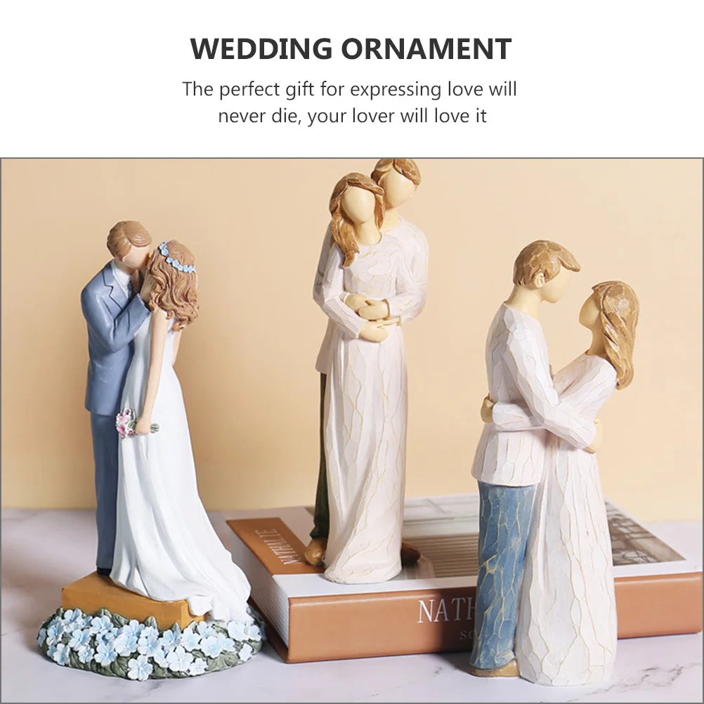 

Resin Wedding Ornament Couple Sculpture Romantic Desktop Table Decoration Love Gift Couple Decor Wedding Ornament