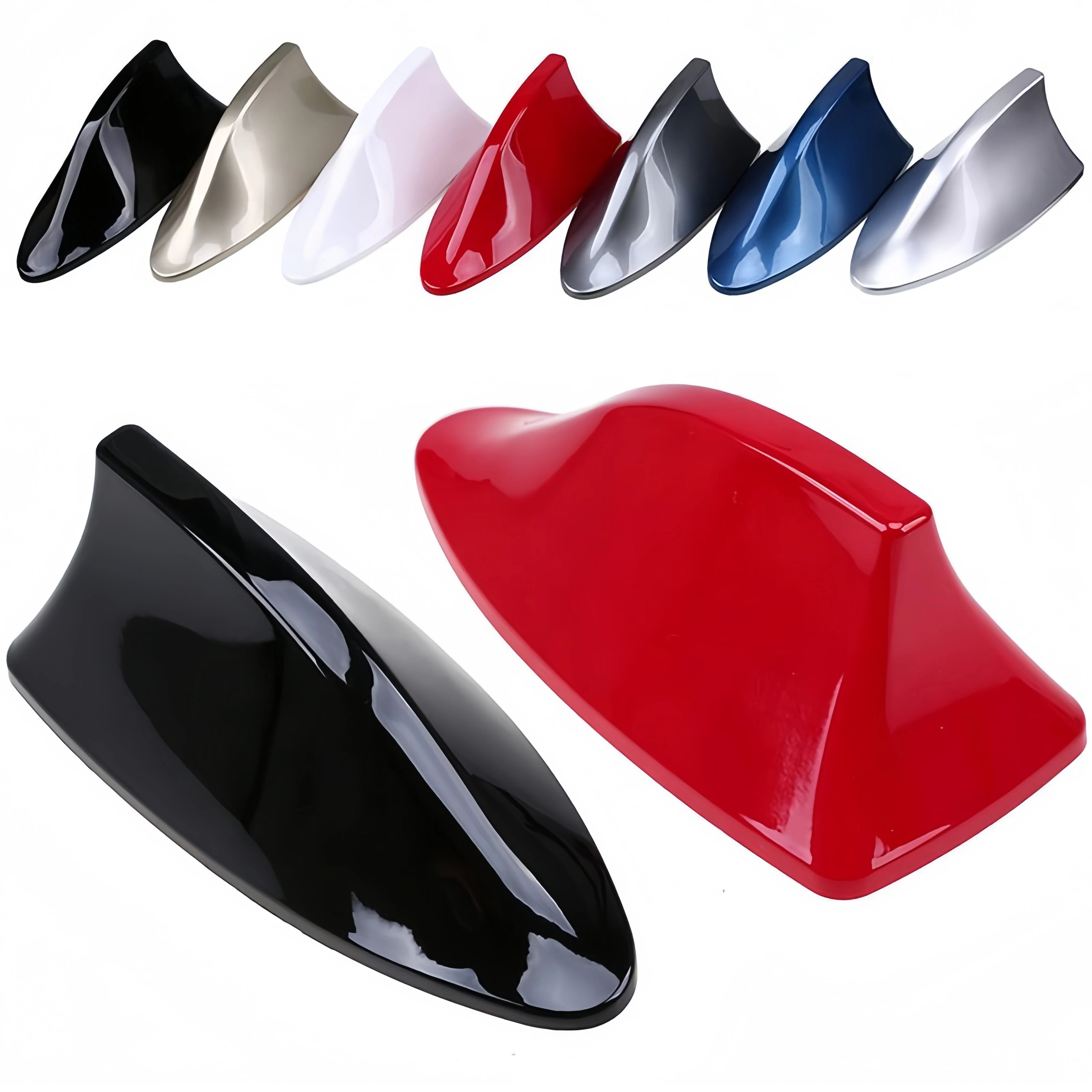 Car Radio Signal Antenna Roof Shark Fin Antenna Tail Modification New Punch-free Car Radio Antenna Decoration for General Models