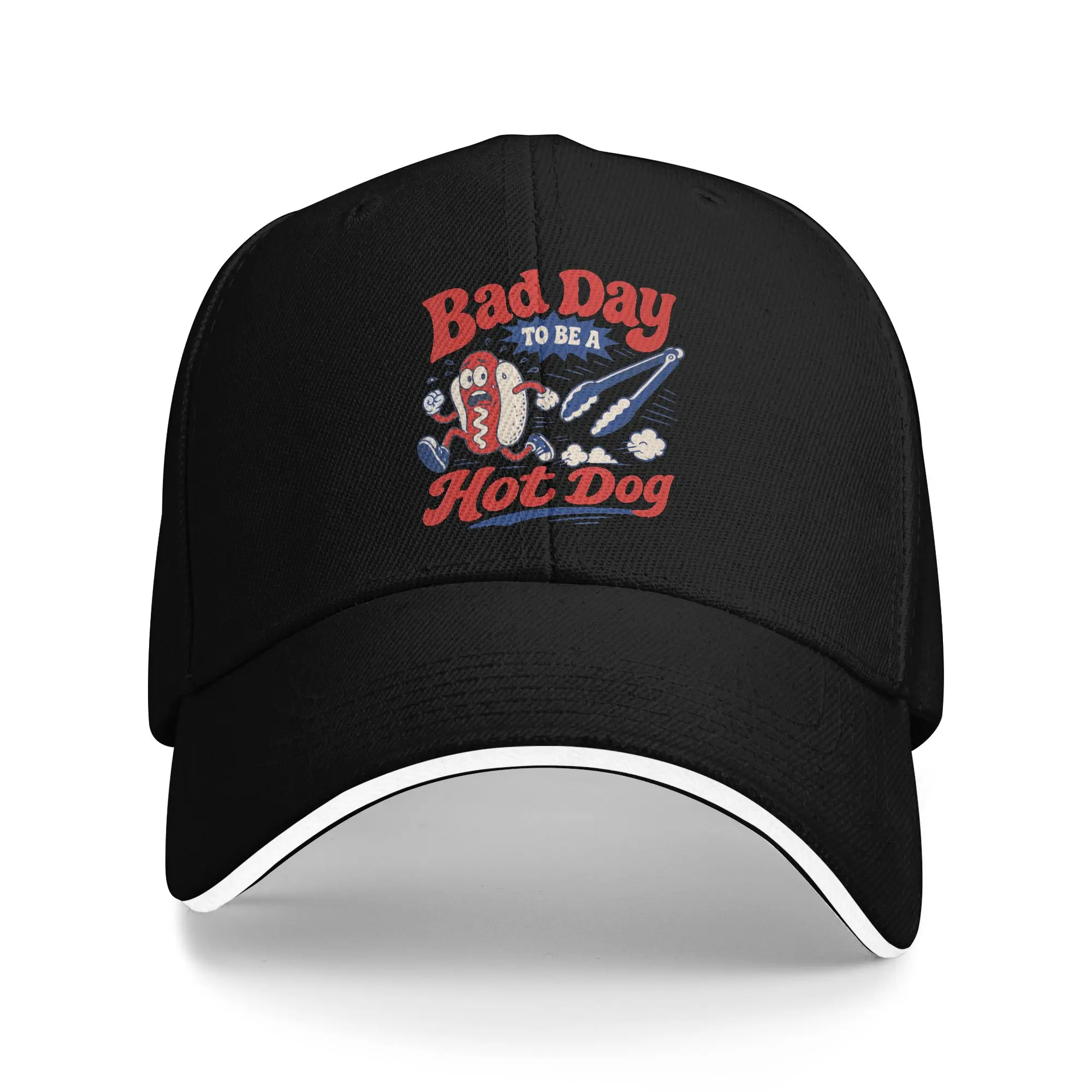 Bad Day to Be a Hot Dog Funny Toddler Baseball Cap  Outdoor Sport Sun Visor Trucker Hat Casual Baseball Caps