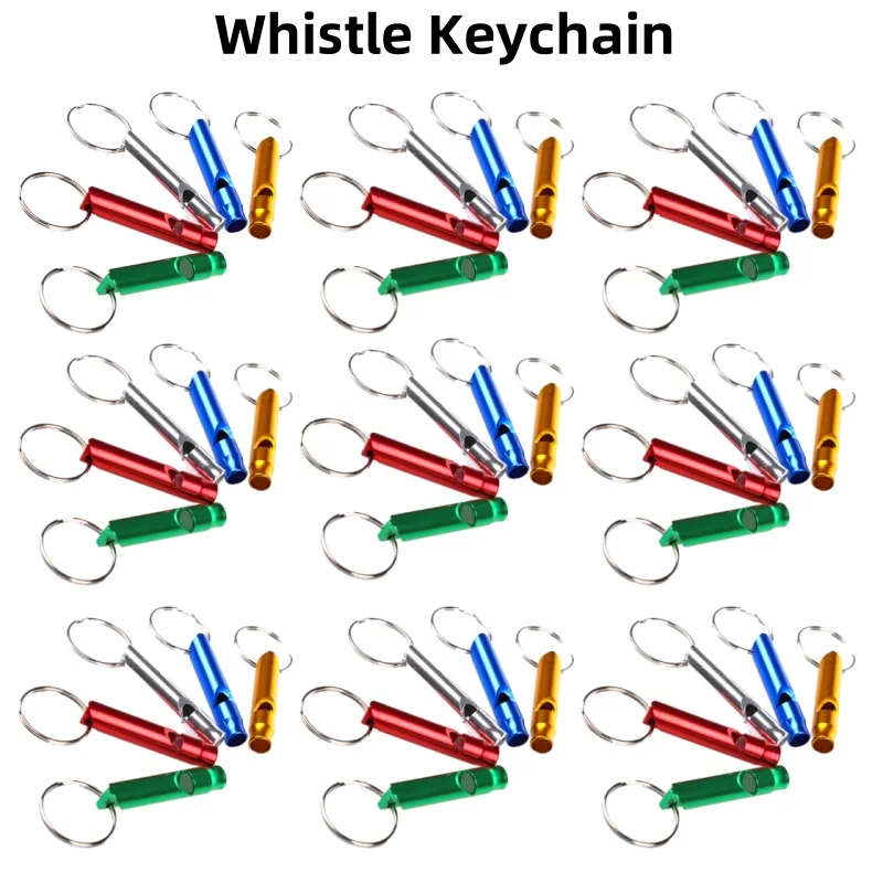 1PC Whistles Training Whistle Multifunctional Aluminum Emergency Survival Whistle Keychain For Camping Hiking Outdoor Sport