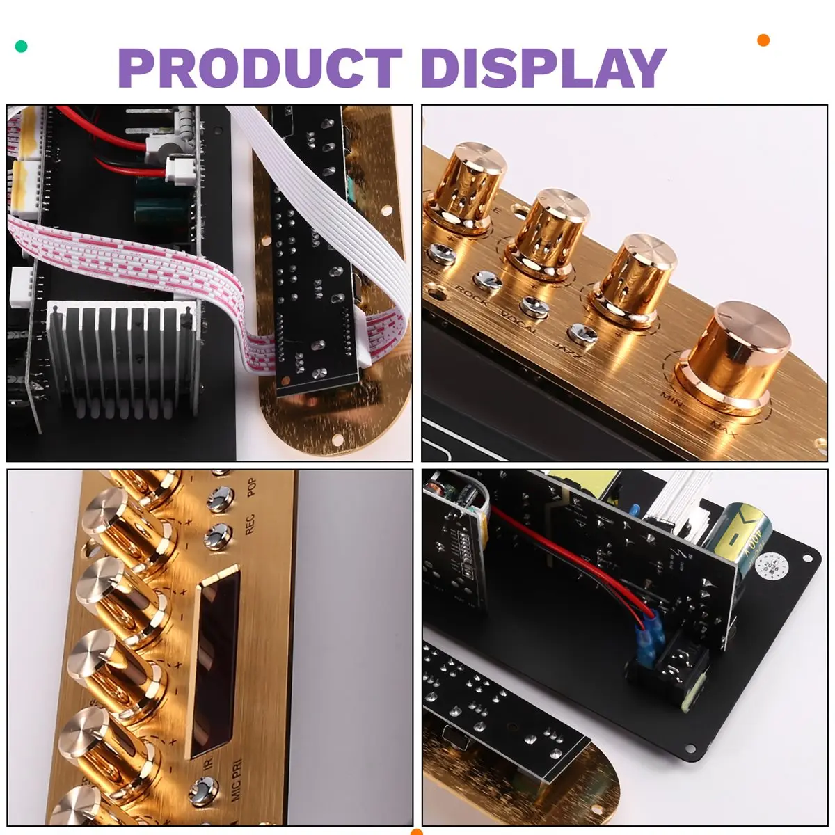 Dynamic Bluetooth-Compatible Amplifier Board with Sound Radio Subwoofer for Karaoke Home US PLUG