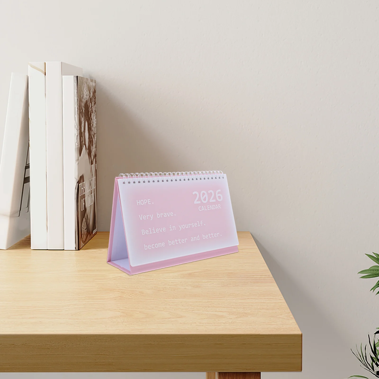 

Coil Style Desk Calendar Reusable Desktop Year Small Plastic Date Display Metal Spiral Perpetual Office