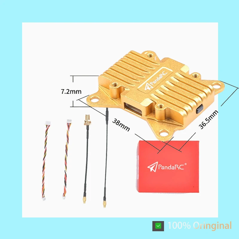 PandaRC VT5804-BAT PRO 5.8G FPV VTX Transmitter 6-36V 1.3W/2.5W/2.8W MMCX High Power Laser Transceiver for FPV Drone