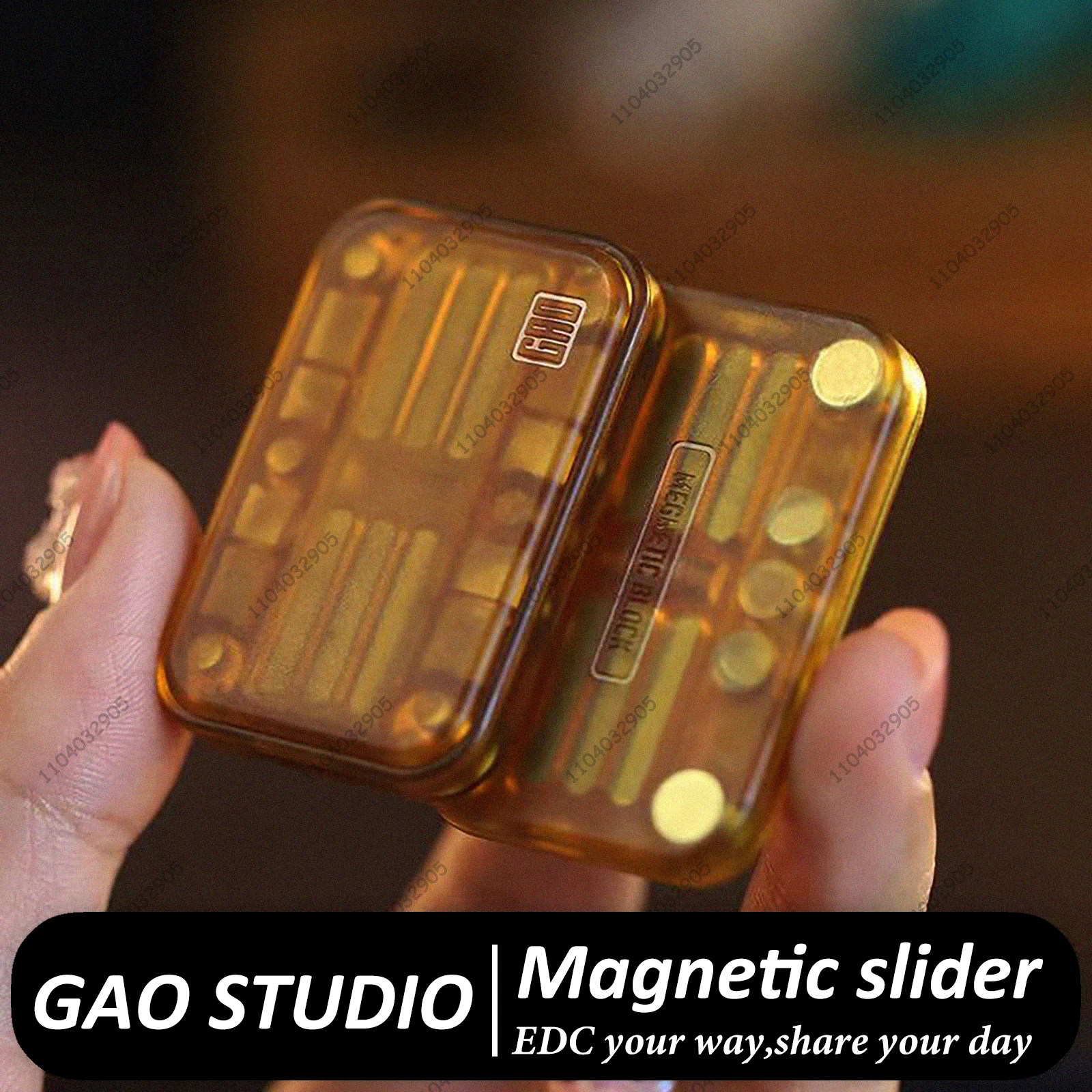 EDC Fidget Slider GAO Studio PEI Infinite Bit Magnetic Cube Fidget Spinner Card Push Fidget Gear Gadget Stress Relief Boys Gift