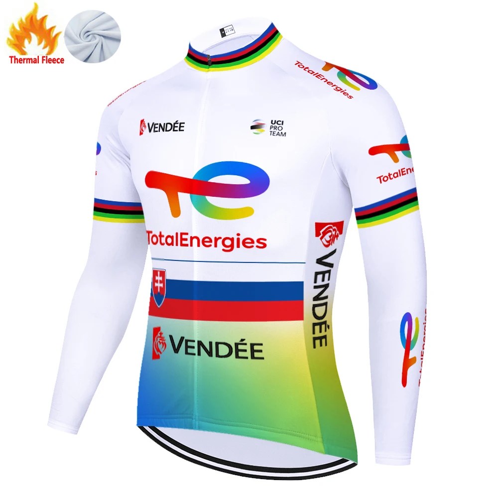 2024 total new energies Winter Thermal Fleece cycling jersey tricota ciclismo hombre camisa mtb masculina tenue bicycle clothing