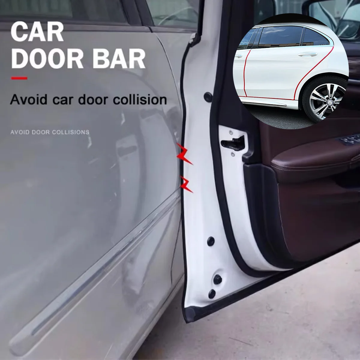 Guarnizione di protezione per portiera per auto da 5 m Protezione per bordi Striscia anticollisione per portiera per auto Guarnizione per porta per motori generali Decorazione resistente ai graffi