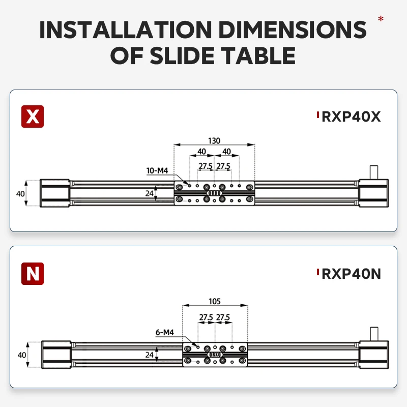 QRXQ RXP40 عالية السرعة 400 واط محرك معزز باستخدام الحاسب الآلي حزام مدفوعة المحرك الخطي دليل السكك الحديدية وحدة الخطي دليل القضبان لآلة التصنيع باستخدام الحاسب الآلي