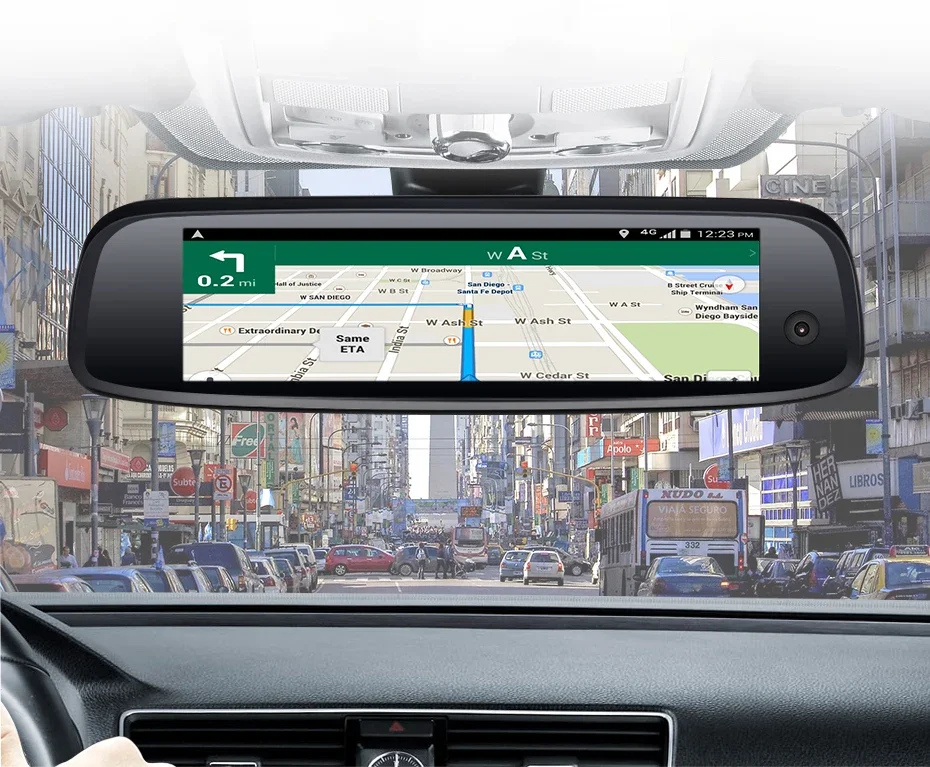 2019 New 2+32GB 3-CH Car DVR ADAS 4G Android Rearview Mirror FHD 1080P Special Bracket Auto DashCam Camera For Taxi