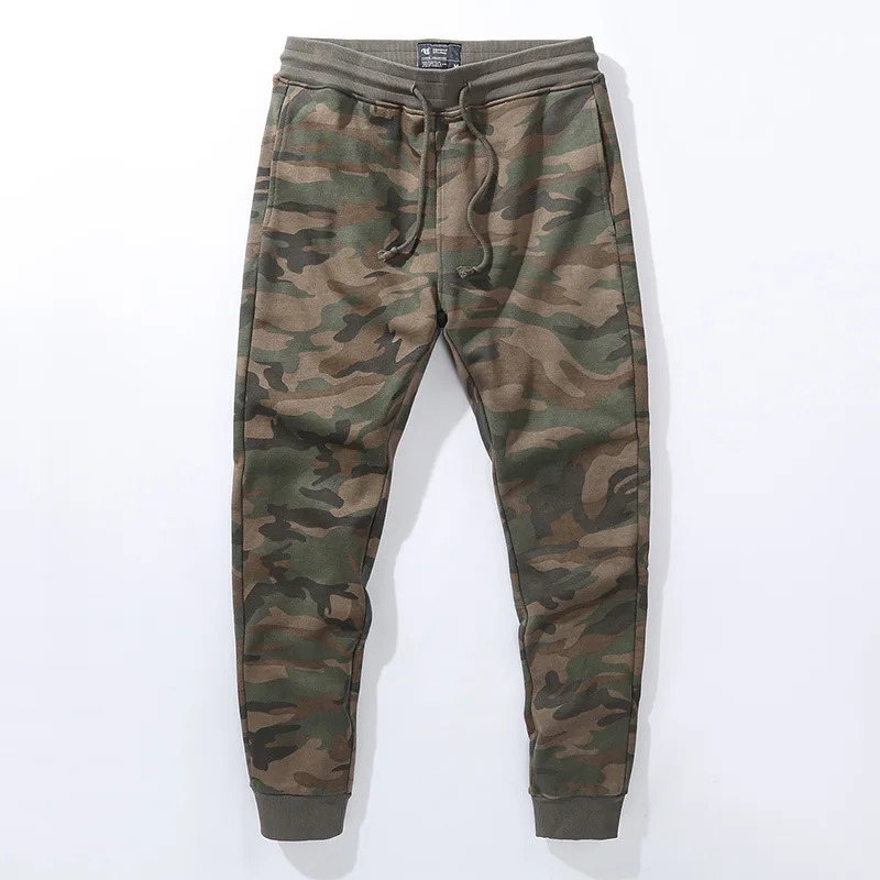 Männer Gestrickte Camouflage Casual Hosen Lose Plus Größe Baumwolle Hosen Outdoor Jogger Hosen Sport Hosen