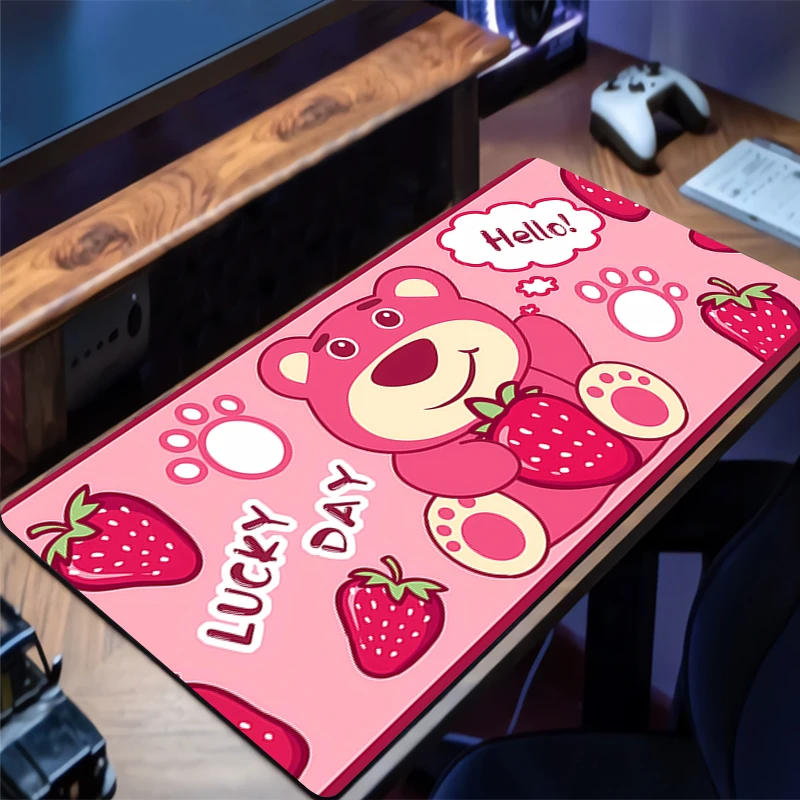 

Gaming Disney movie Strawberry Bear Mouse Pad Multi Size Table Keyboard Pad Mousepad Computer Play Mat Rubber Mausepad Desk Mat
