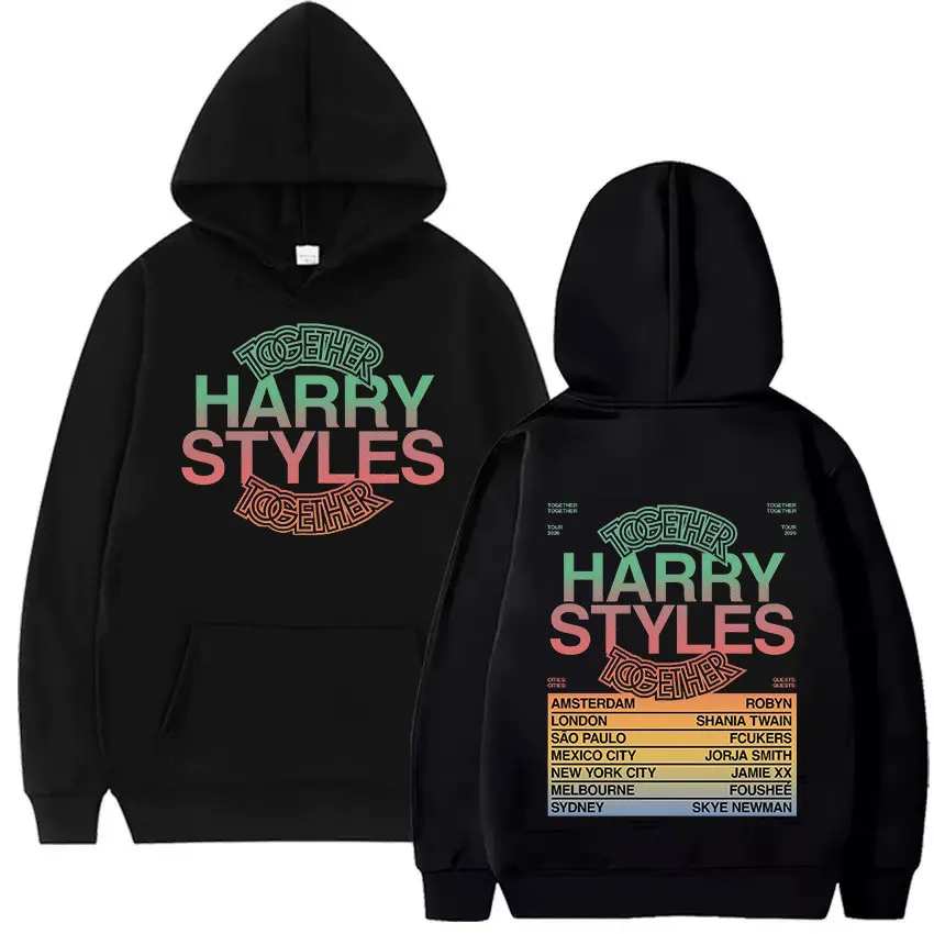 

Худи унисекс Harry Styles' Together 'Tour 2026' осенне-зимняя коллекция, люксовая мода, ретро, из чистого хлопка, очень большого размера