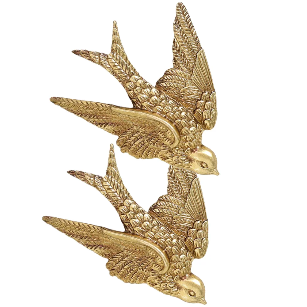 

2 Pcs Crafts Wall Piece Statue Decoration Gent Decals Resin Bathroom Accessory Hanging