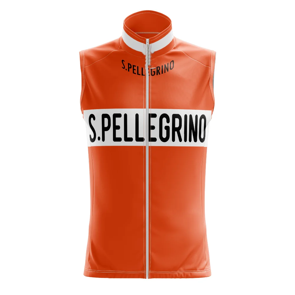 

WINTER FLEECE THERMAL S.PELLEGRINO RETRO CLASSIC Sleeveless Cycling Vest Mtb Clothing Bicycle Maillot Ciclismo Clothes