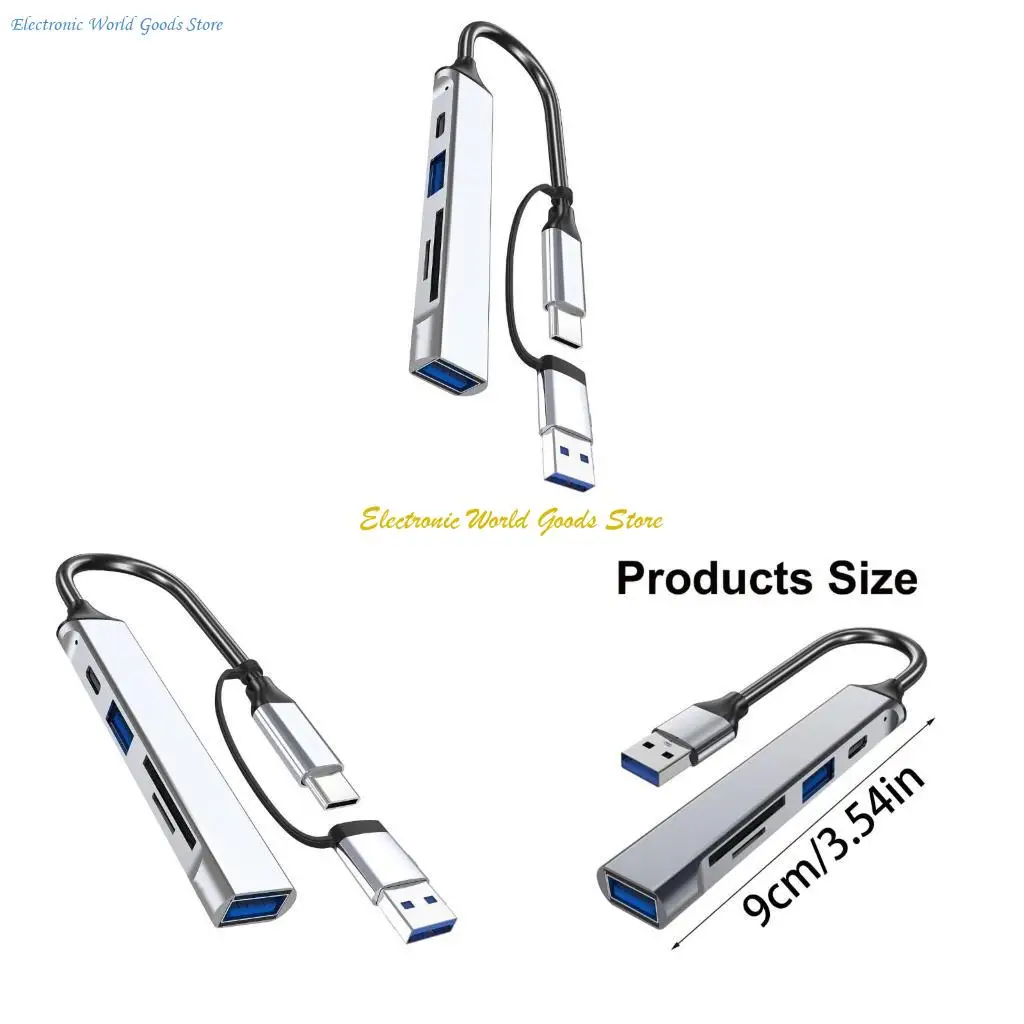 

A3PD USB C+USB HUB 5 Port USB -разветвленная карта