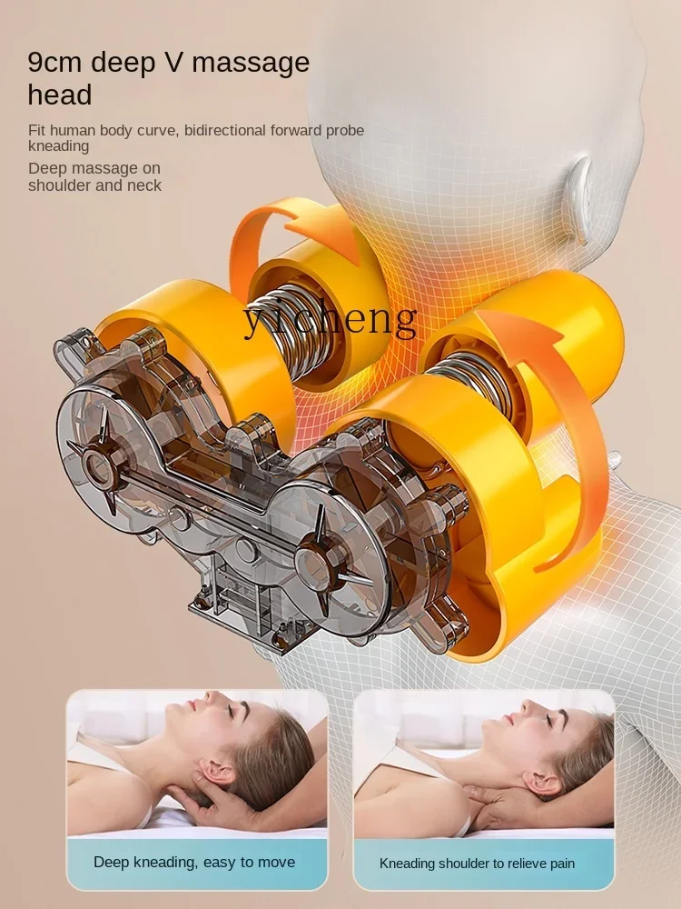 ZK Massager Shoulder Cervical Spine Back Waist Body Automatic Multifunctional Massage Chair Massager Cushion Home