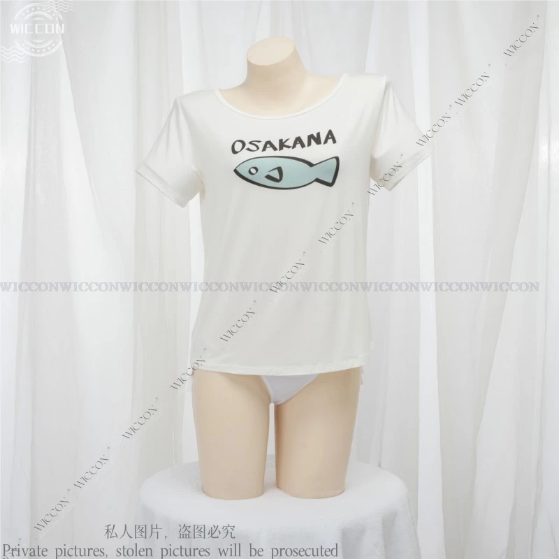 Soybean Powder Catgirl Halloween Costume Cosplay Party Short-sleeved Sexy Homewear Cute Print Pajamas Role Play Kawaii Tops