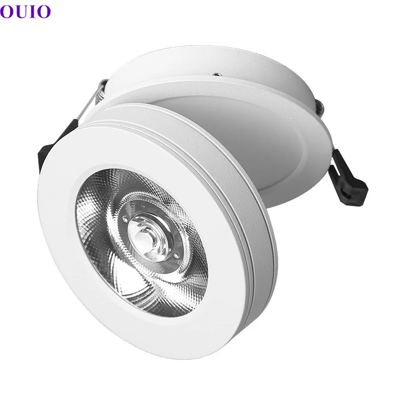 

360° Rotatable Dimmable Embedded LED Spotlight 5W7W9W12W Aluminum Ultra-thin Ceiling Lamp Downlight AC85V-265 Indoor Lighting