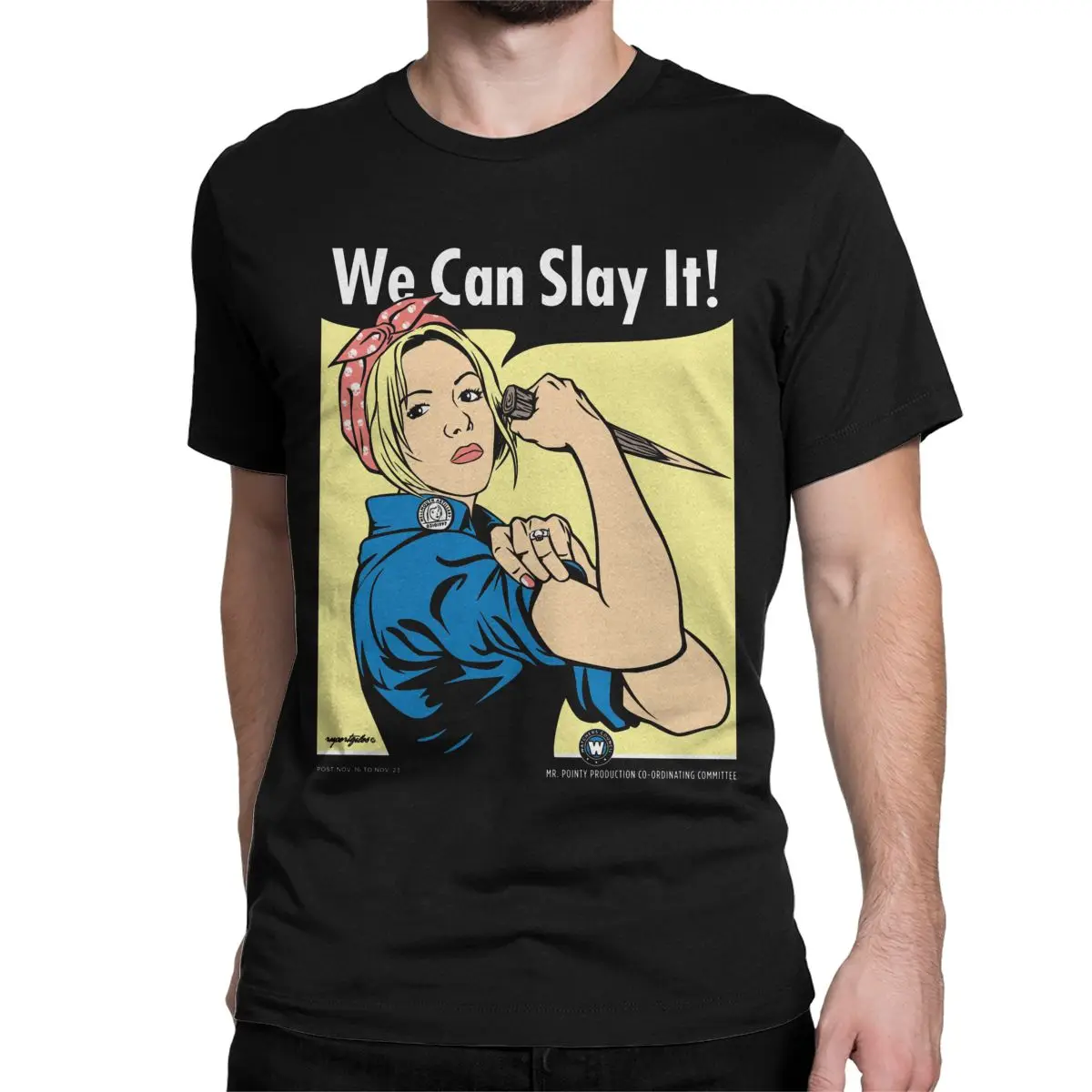 Humor Buffy The Riveter Buffy The Vampire Slayer T-Shirt for Men Women Crewneck Cotton T Shirts Tee Shirt Summer Tops