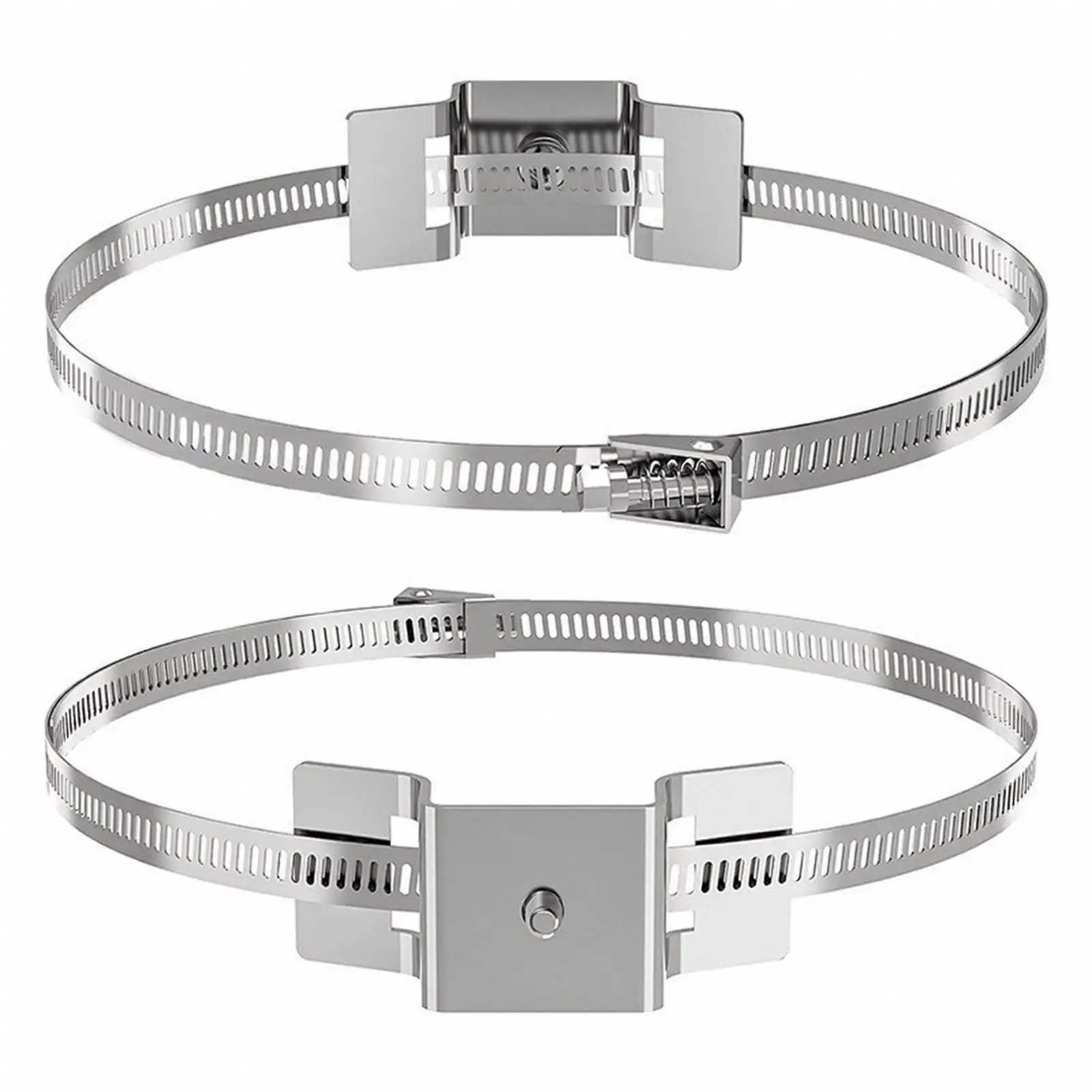Durable Adjustable Sign Bracket with Clamp Band for Poles and Columns 304 Stainless Steel Mount Kit