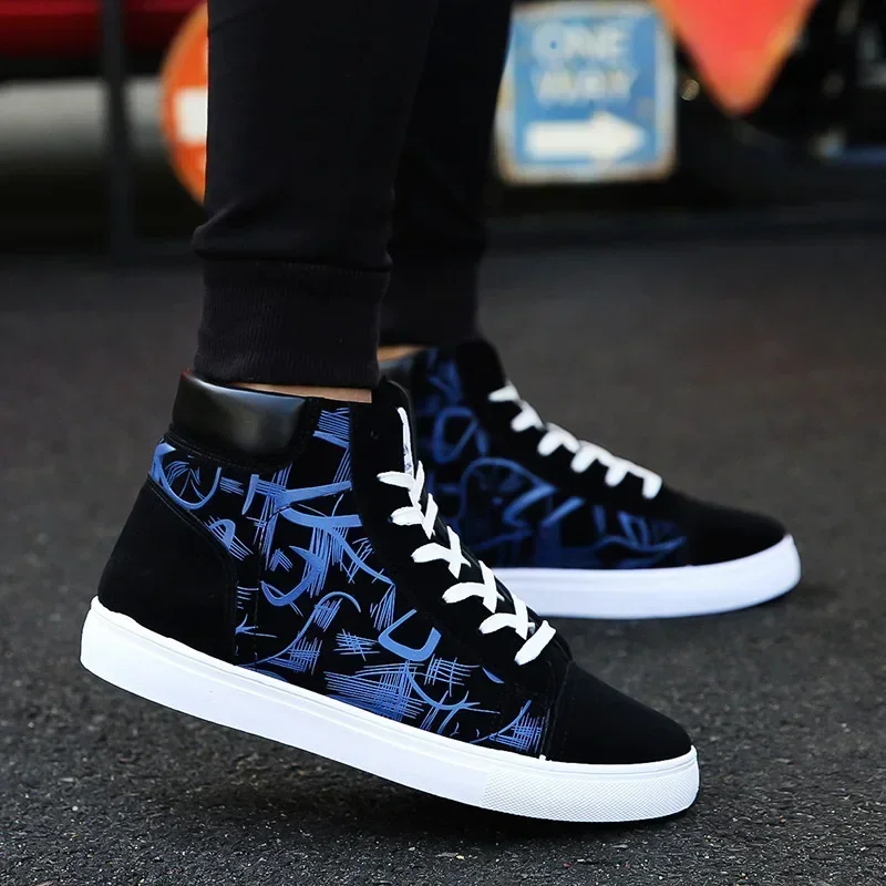 High Top Canvas Schuhe für Männer Mode Plattform Turnschuhe Frühling Winter männlich lässig vulkan isierte Schuhe Student Tenis Masculino