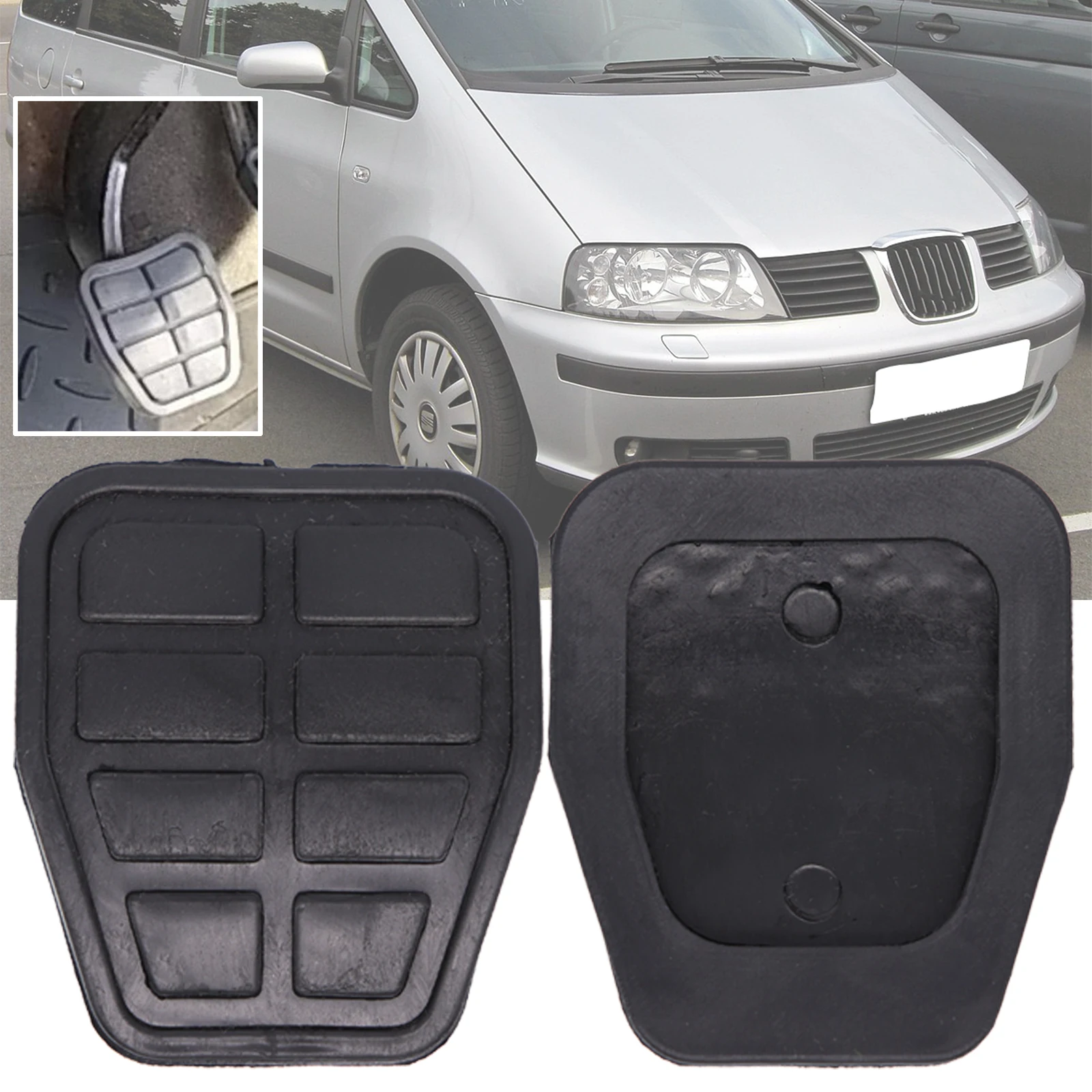 

Car Rubber Brake Clutch Foot Pedal Pad Cover Replacement For SEAT Alhambra Mk1 7M 1996 - 2003 2004 2005 2006 2007 2008 2009 2010