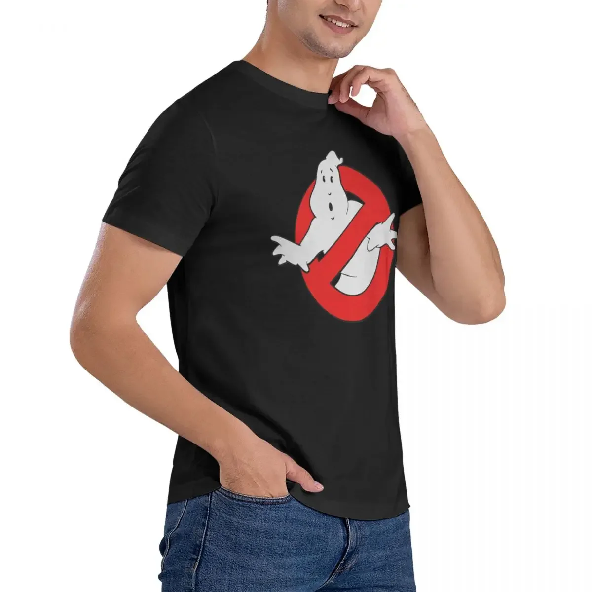 Ghost Busters T-Shirts Men Women Ghostbusters Movie Awesome Cotton Tee Shirt Round Neck Short Sleeve T Shirt Big Size Clothes