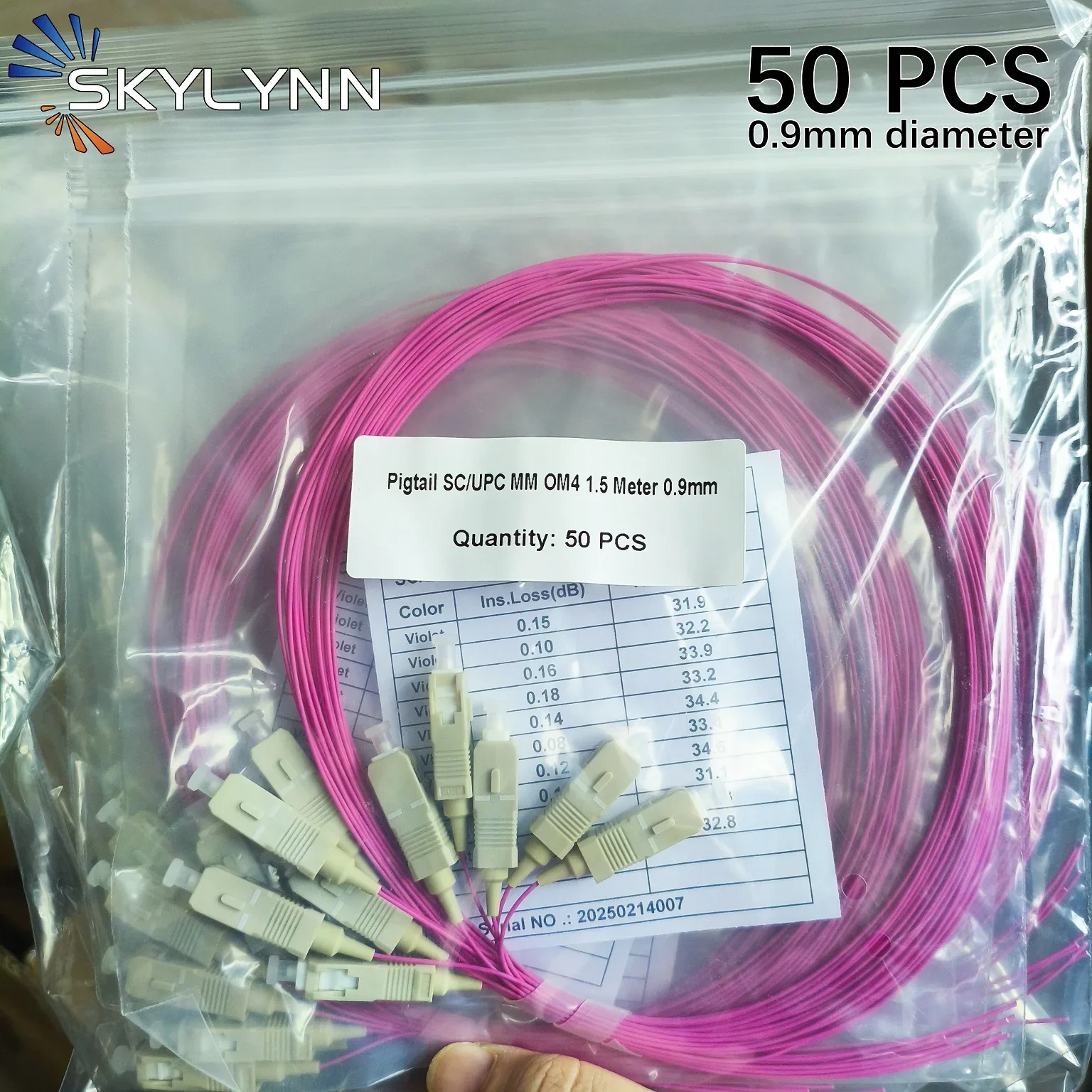 10g-sc-upc-om4-光ファイバーピグテール-sx-コア-09mm-15-メートル-バイオレット-lszh