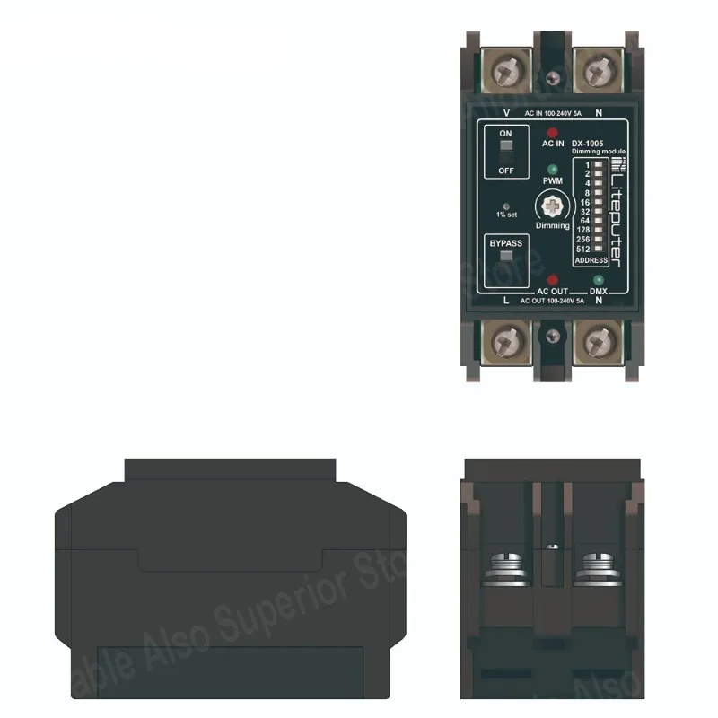 AC100-240V 5A DMX/RS485 TRIAC DIMMER FOR LED LIGHT