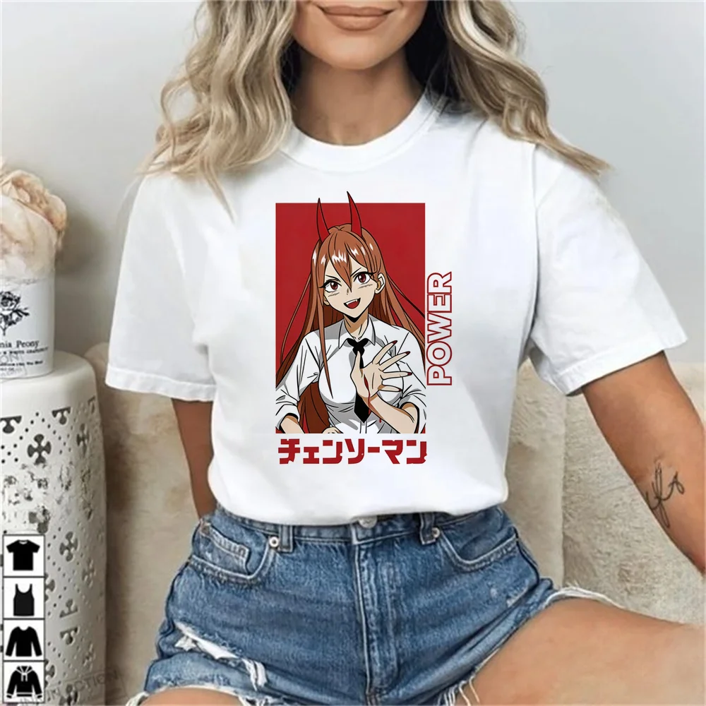 Chainsaw Man t-shirt girl baddie party 2000s cheap shirt cutecore aesthetic funny vintage japan