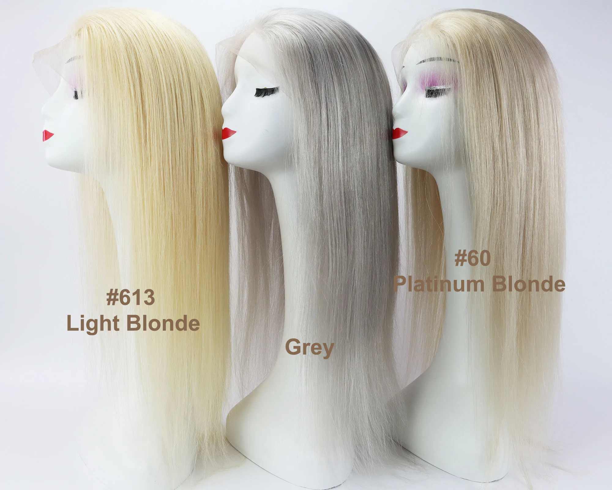 

Silk Top Full Lace Wig for Women #613 Light Blonde Real Remy Human Hair Wig with Baby Hair Summer Breathable Natural Scalp