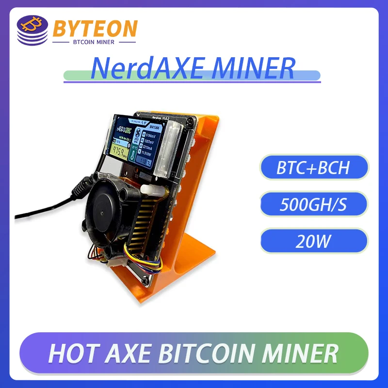 

Bitcoin Micro Miner Лотерейный майнер с дисплеем Nerdaxe Miner Nerdminer 500Gh/S S19XP BM1366 ASIC Bitaxe