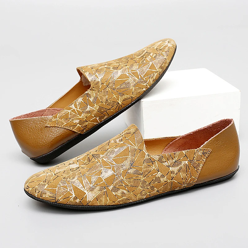 الأوروبية الأمريكية ربيع الخريف ضوء الرجال الفاخرة ثنائي الغرض حذاء كاجوال مطبوعة تنفس المضادة للانزلاق شهم أحذية أنيقة