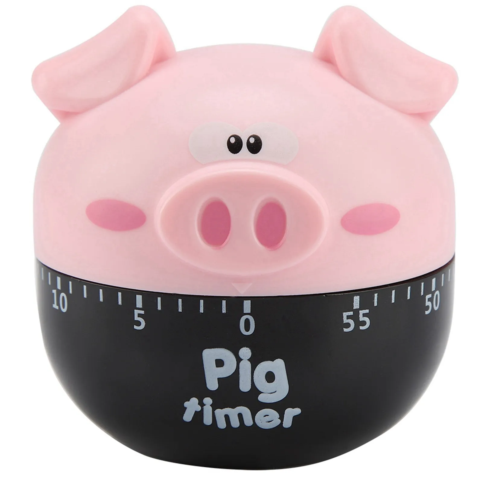 

Kitchen Timer Pink Cartoon Pig Shaped Mechanical Timer 1‑55 Minutes Cooking Timer Time Reminder Tools Kitchen Accessories