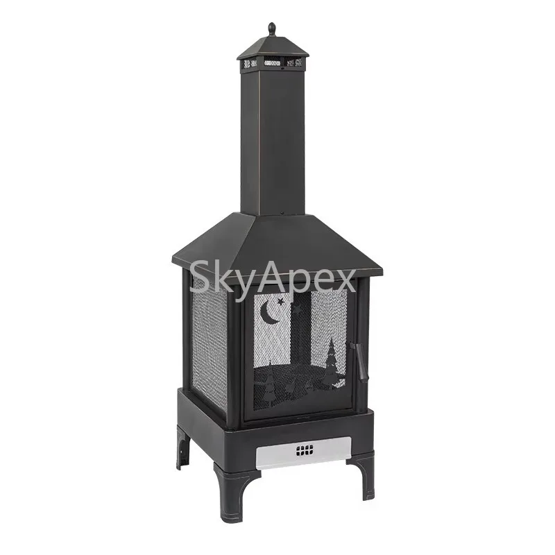 

Modern Outdoor Bonfire Stove Iron Steel Material Household BBQ Grill Fire Basin AntiRust For Courtyard Garden Party Cooking