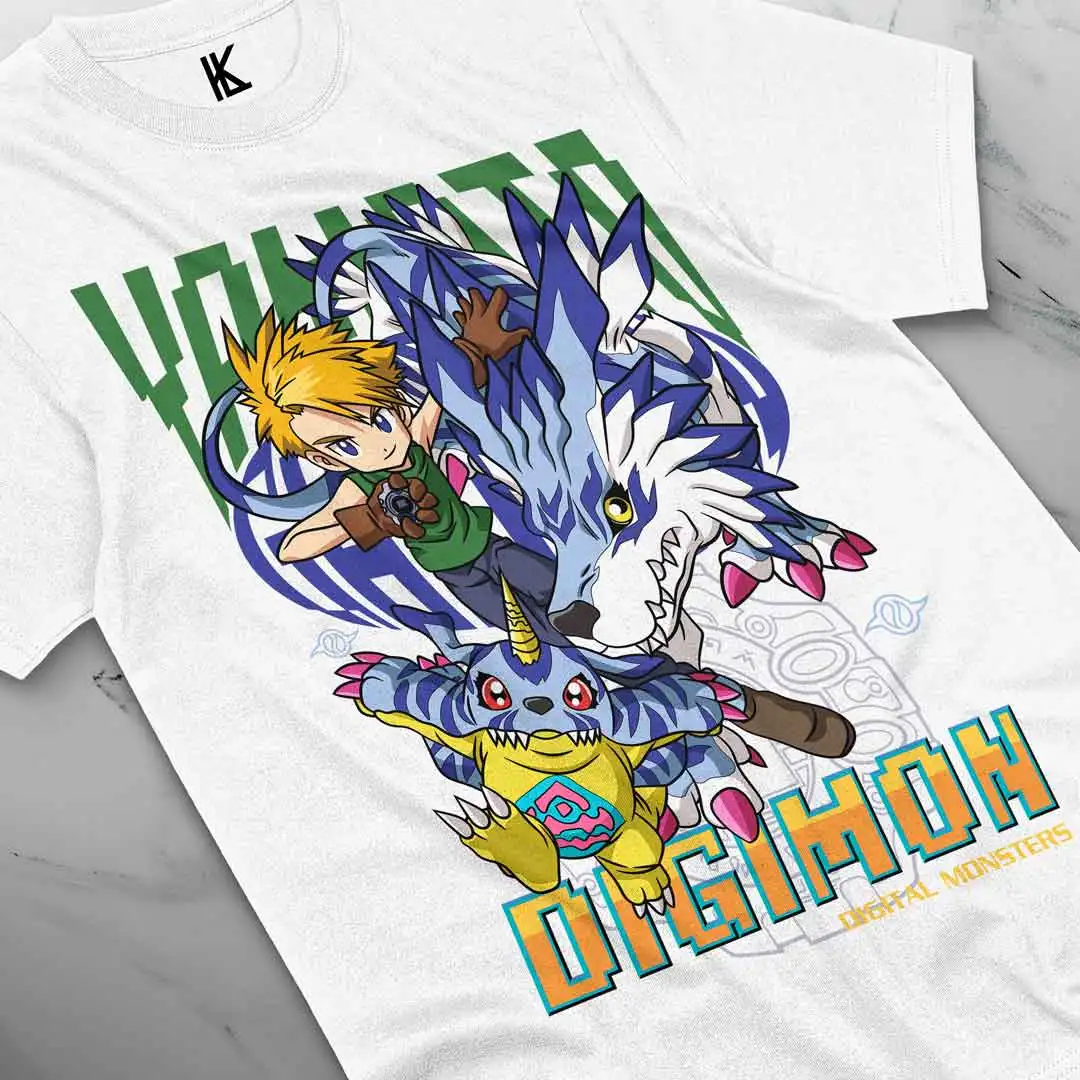 Matt y Gabumon Anime Merch Shirt Japanese Manga Printing Unisex T-Shirt