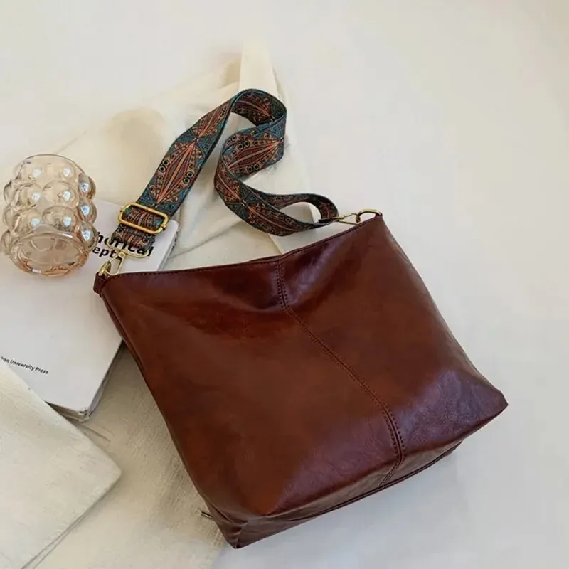 brown leather bag