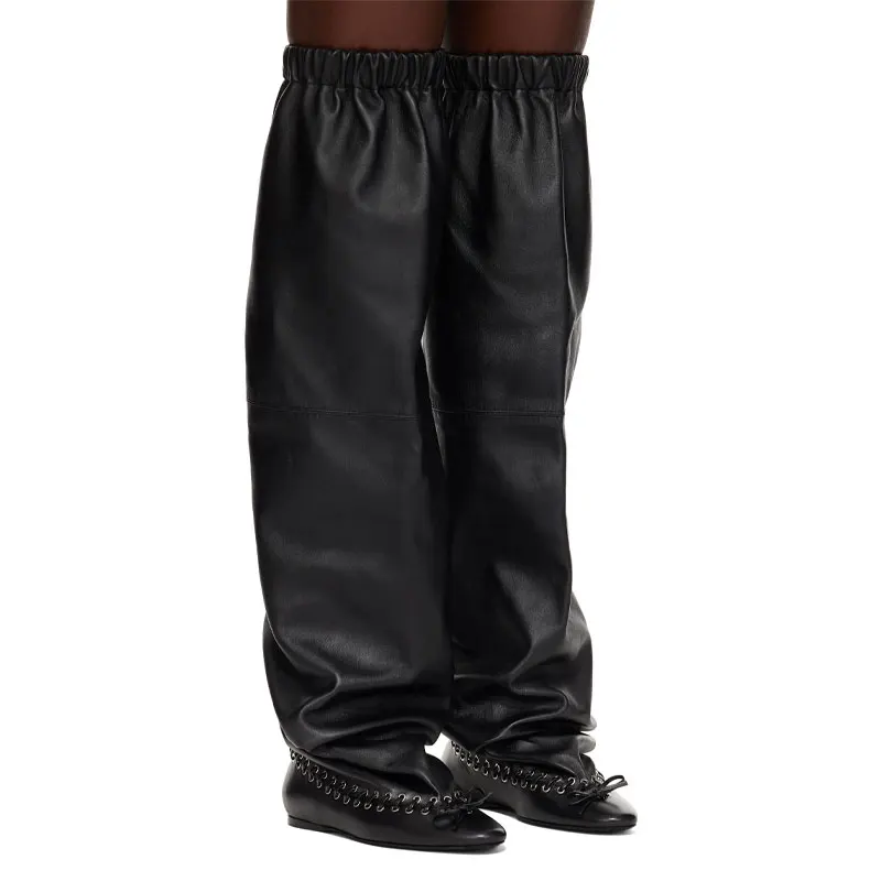 2025 النساء ريترو أنبوب أحذية مدببة 3 سنتيمتر الارتفاع زيادة كعب منخفض موضة أحذية الشتاء الفخذ أحذية عالية أسود حجم 35-43