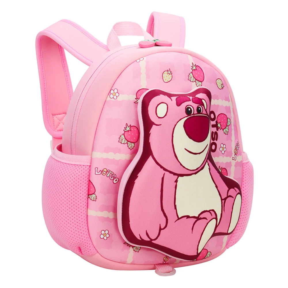 Disney Toy Story Backpacks for Children Cartoon Cute Fun Lotso Pattern Breathable Waterproof Fashion Comfortable Backpacks Bags
