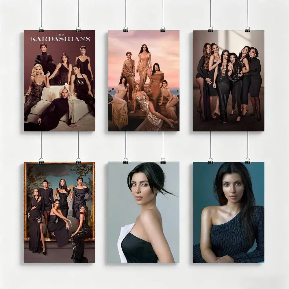 K-KIM K-KARDASHIAN The Kardashians Poster Waterproof Wall Art Sticker For Bar Living Room Vintage Decor High Quality Print Gift