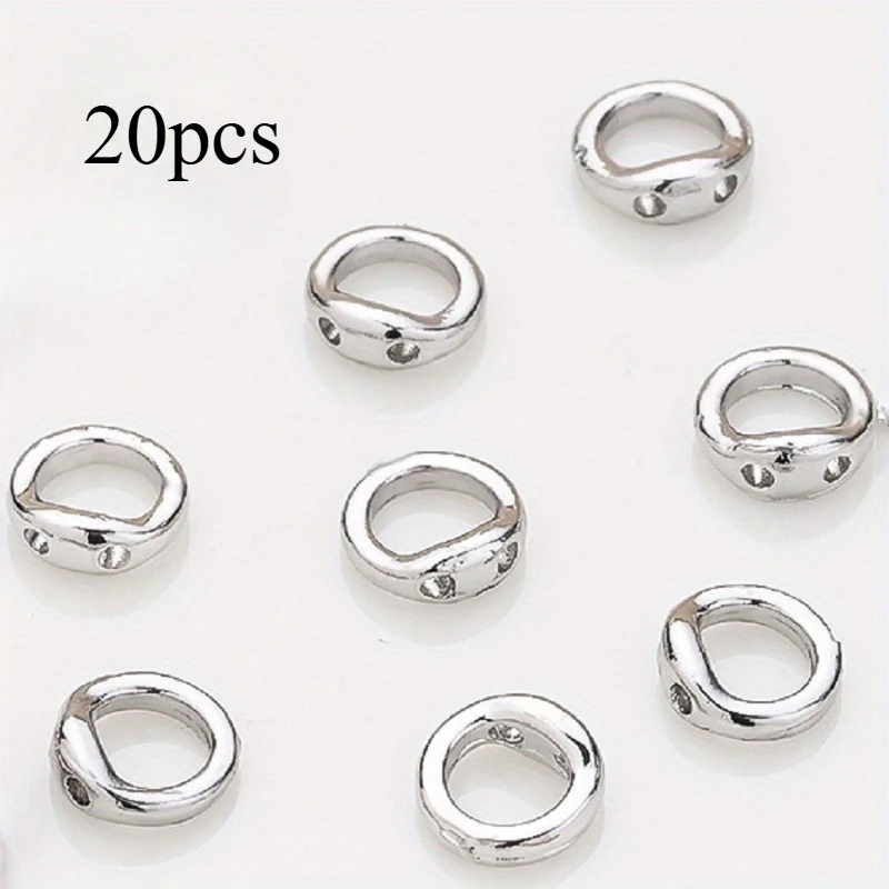 20pcs Elegant Double Hole Linking Circles Rings