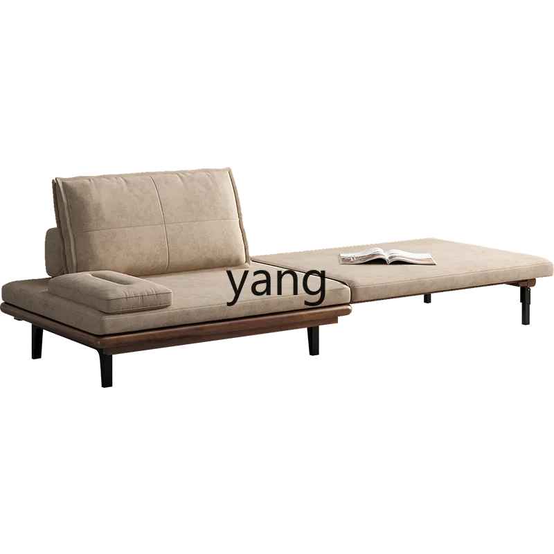 

XYY fabric solid wood dual-purpose lazy sofa bed telescopic single living room sitting sofa