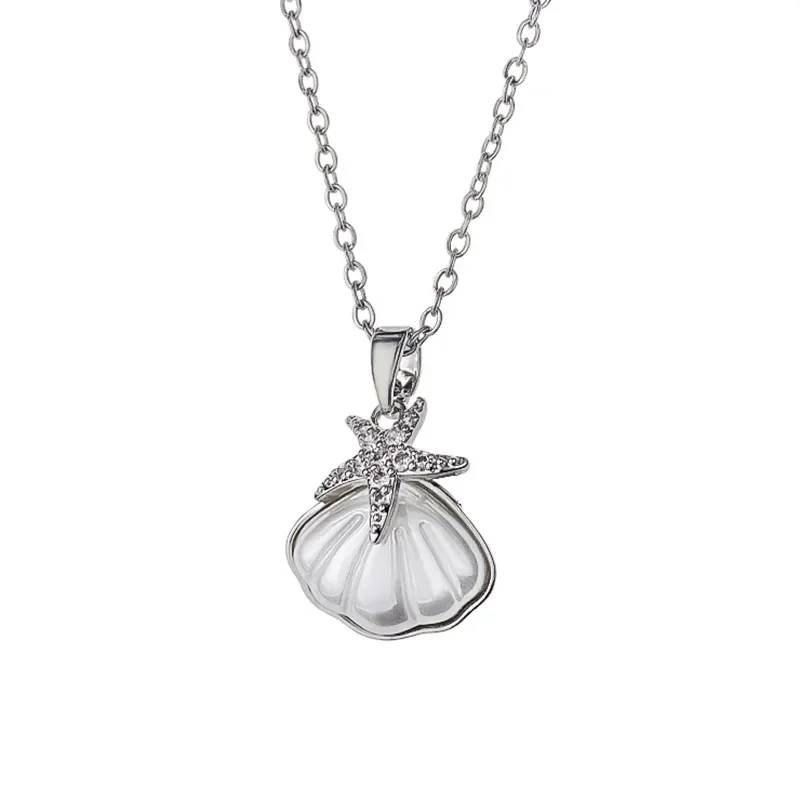 

Plated Shell/Starfish/Anchor/Dolphin Pendant Necklaces Ocean Beach Summer Jewelry for Women