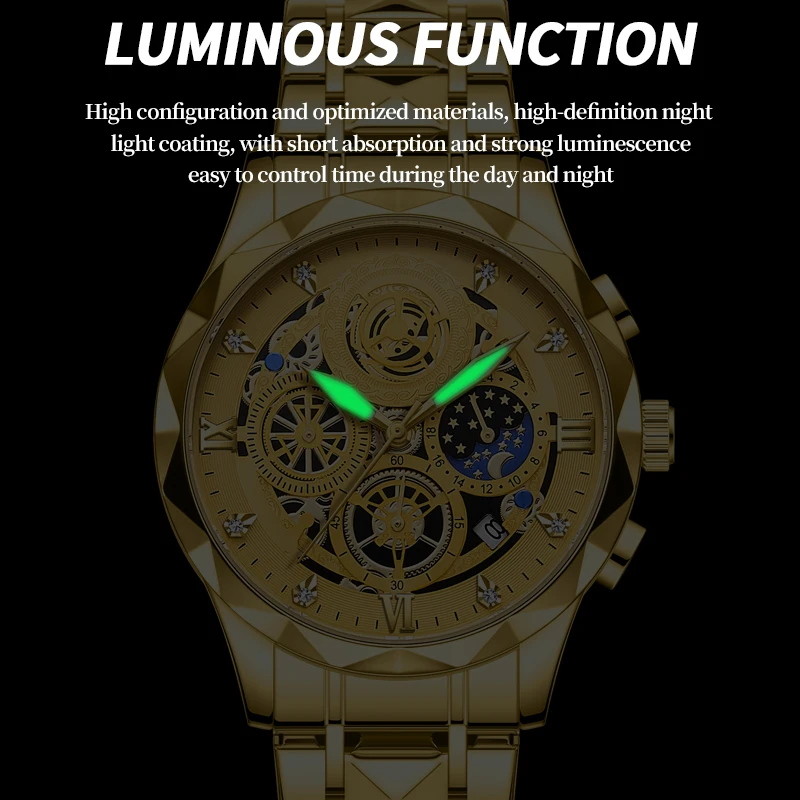 PAAZOMU ファッションカジュアルクォーツメンズ腕時計ステンレススチールストラップ高級ダイヤル発光 30 メートル防水ビジネスメンズ腕時計