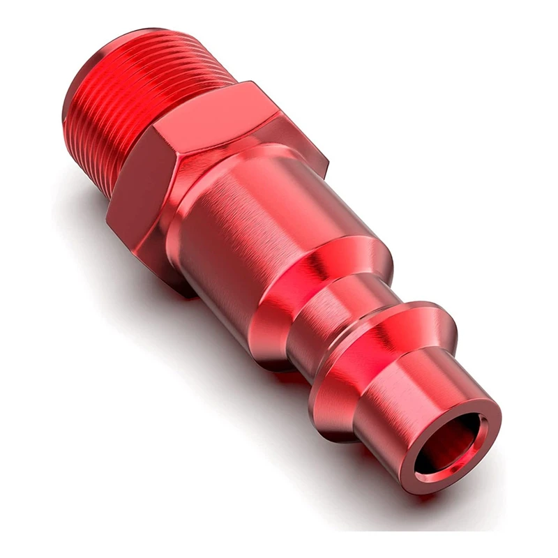 Hot 1/4In X 25Ft Air Hose With Bend Restrictors Compressor Hose With 1/4In Industrial Universal Quick Coupler & I/M-Plug Kit