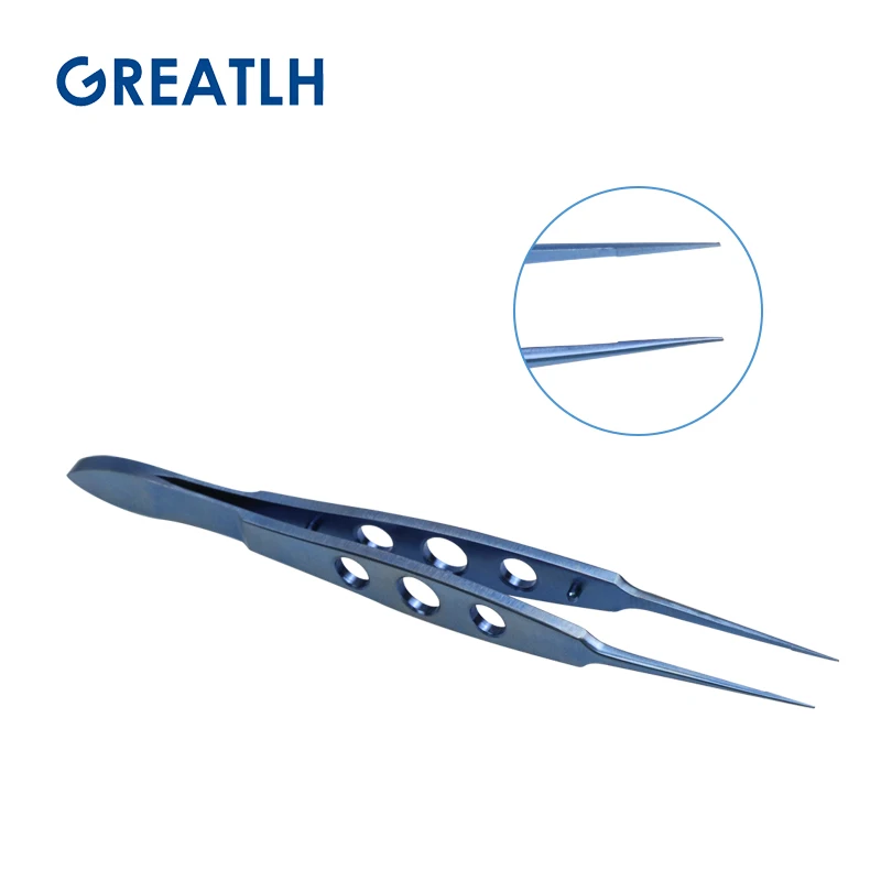 Dovetail Forceps with Teeth/toothless Titanium Alloy Micro Forceps with Platform Ophthalmic Instrument