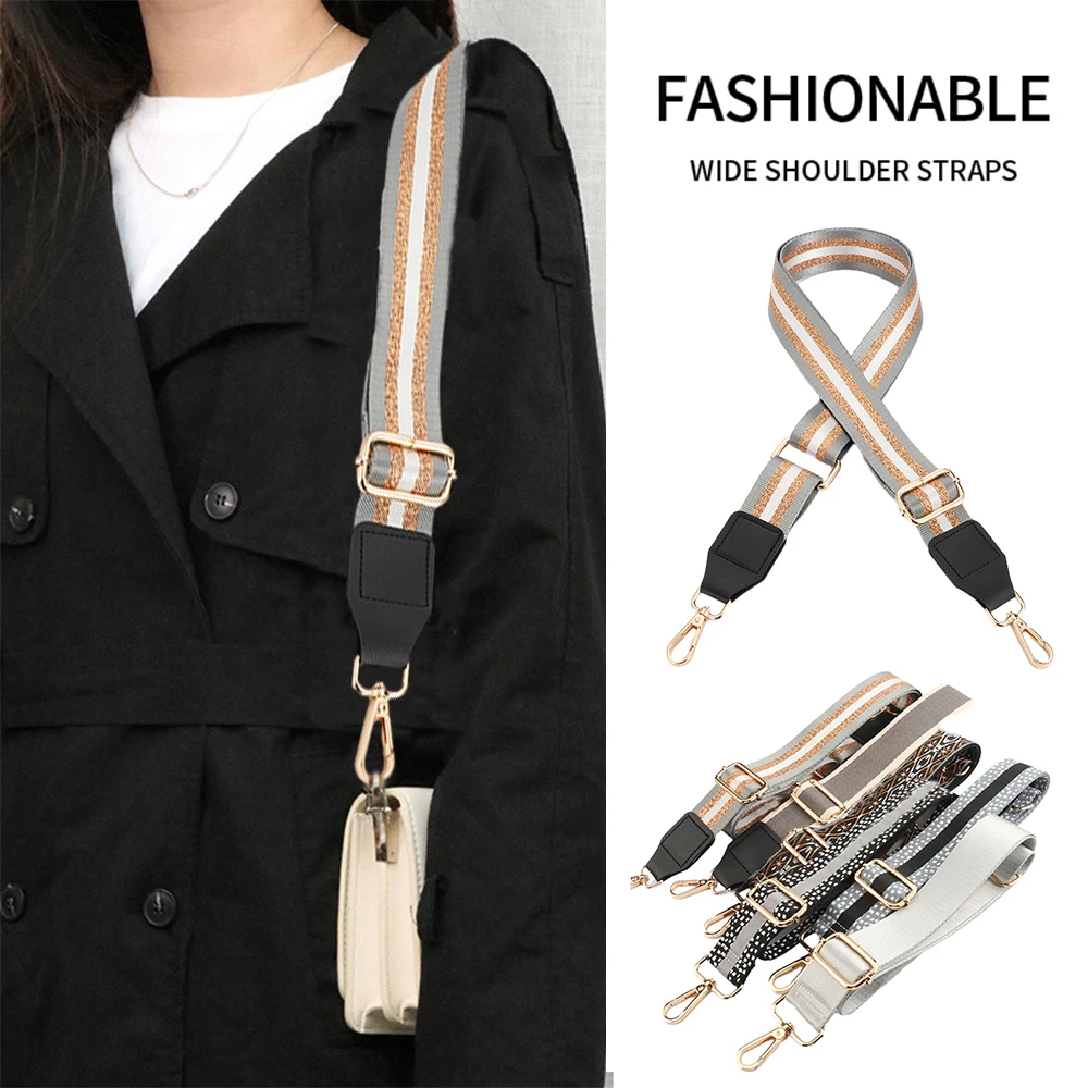 Handbag Strap Grey Series Durable Minimalist Style Replacement Purse Handle Belt Buckle Crossbody Polyester Sling Bag Belt Strap