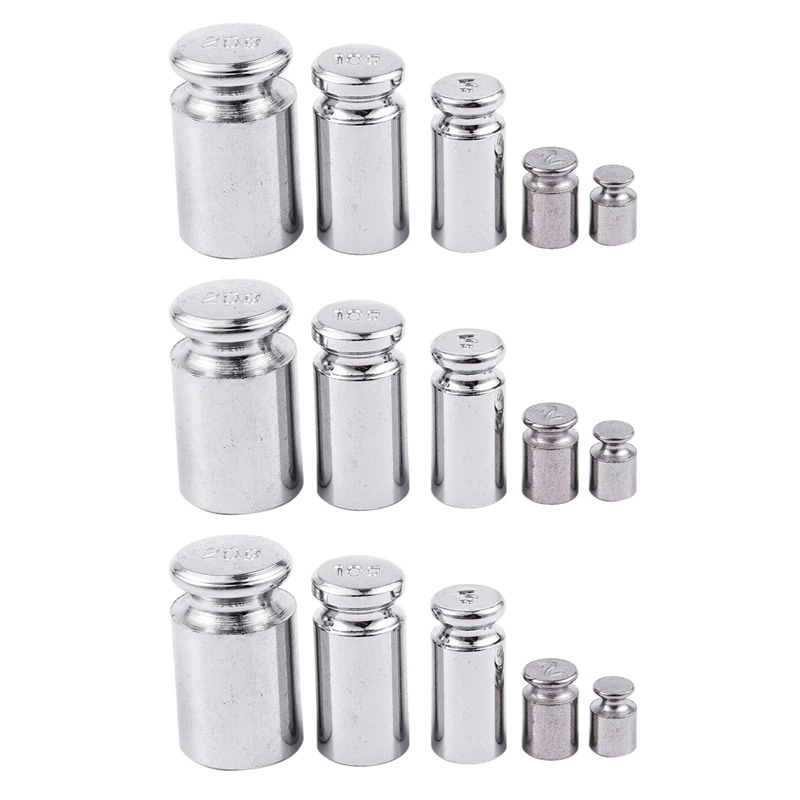 HOT SALE 3X Weight 1G 2G 5G 10G 20G Chrome Plating Calibration Gram Scale Weight Set For Digital Scale Balance Silvery White