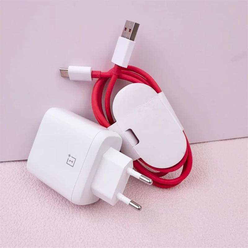 For Oneplus 65W Warp Charge Adapter EU USB Power Wall Charger For 1+ Nord CE 3 4 Lite 13 12 10 Pro 9RT 1M 10A Type C Fast Cable